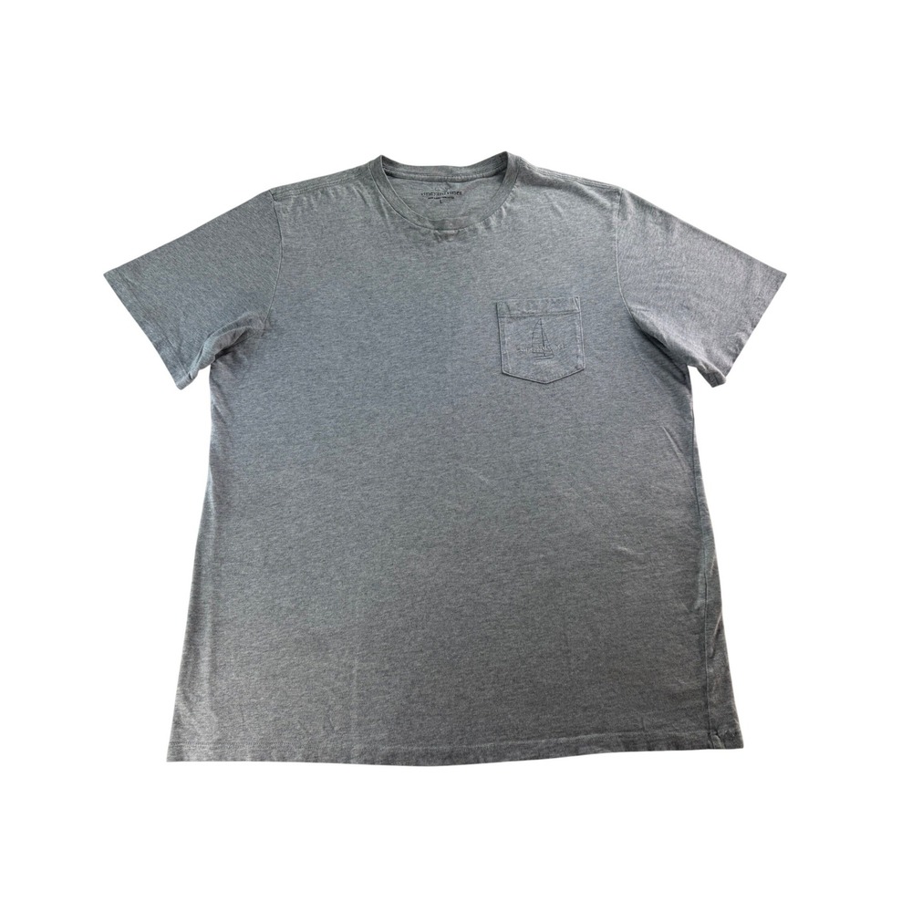 Vineyard Vines Gray Pocket T Shirt Nantucket‎ Sailboat Logo Men's Size Large